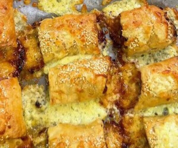 BBQ Bacon Cheeseburger Sausage Rolls