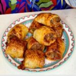 Nacho Cheese Sausage Rolls cooked