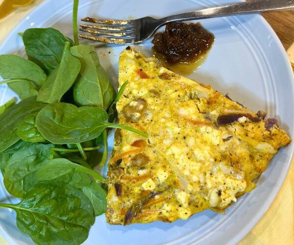 Sausage Frittata served