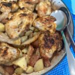 Lemon Garlic Chicken and Potatoes served