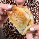 4 Ingredient Spinach Triangle Pies holding