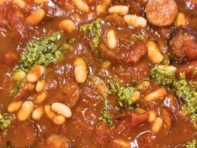 4 Ingredient Chorizo White Bean Hotpot cooked