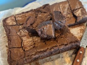 Air fryer Chocolate Brownies sliced