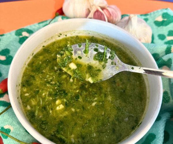 Chimichurri served