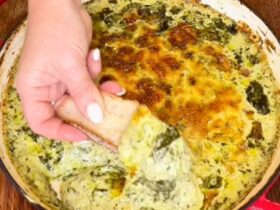 Spinach Dip served