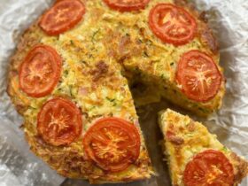 Quiche sliced