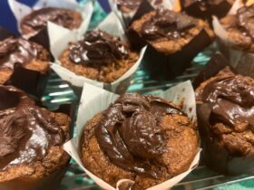 Olympic Chocolate muffins cooling