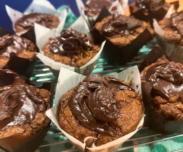 Olympic Chocolate muffins cooling