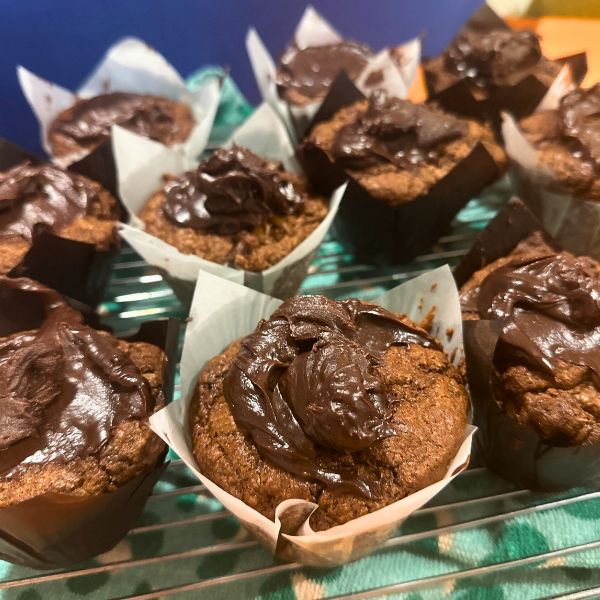 Olympic Chocolate muffins cooling