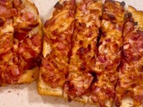 Air Fryer Savoury Toast sliced