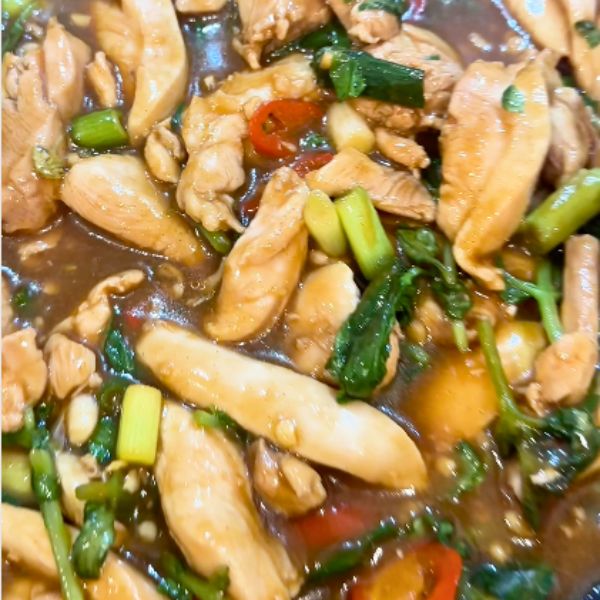 Basil Chilli Chicken Basil Chilli Chicken cooked