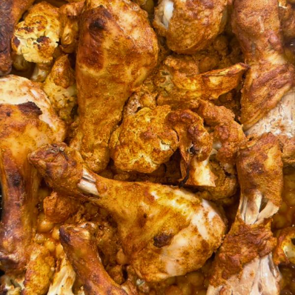 Butter Chicken Tray Bake cooked