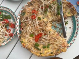 Chinese Omelette served on plate