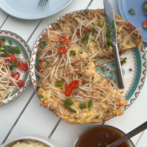 Chinese Omelette served on plate