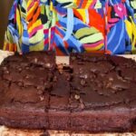 Fudgy Chocolate Zucchini Cake cooked and sliced