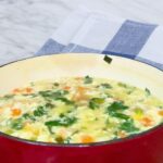 Lemon Chicken Egg Drop Soup in dish