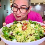 Mediterranean Risoni Salad in bowl