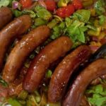 Mediterranean Sausage Tray Bake cooked