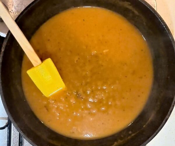 Pan Juice Gravy cooking