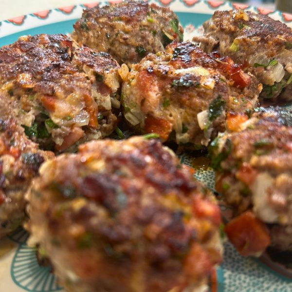 Rissoles Rissoles cooked on plate
