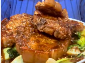 Sticky Pork Chops served on plate