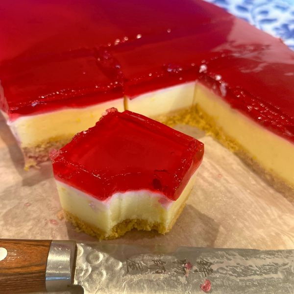 Jelly Cheesecake Slice piece