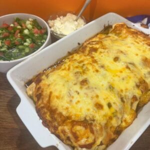 Chicken Enchiladas served in dish