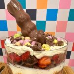 Easter Strawberry and Chocolate Trifle served Easter Strawberry and Chocolate Trifle served in dish