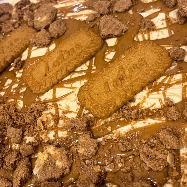 Biscoff Tiramisu Cheesecake baked
