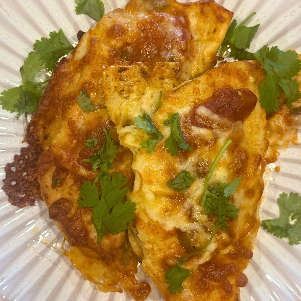 Taco Tray Bake served on a plate