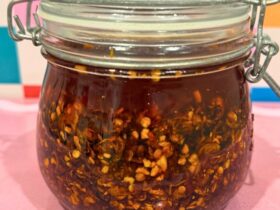 Chilli Crisp oil made in jar