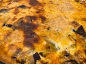 Easy Moussaka Easy Moussaka cooked in pan